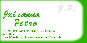 julianna petro business card